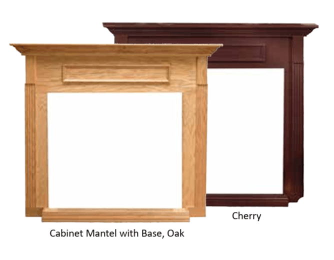 American Hearth Madison Premium 36 - inch Standard Cabinet Mantel in Oak with Base - Terrace Level