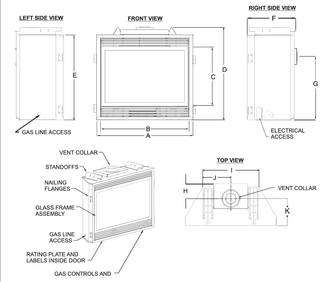 American Hearth Madison Premium Fireplace - Terrace Level