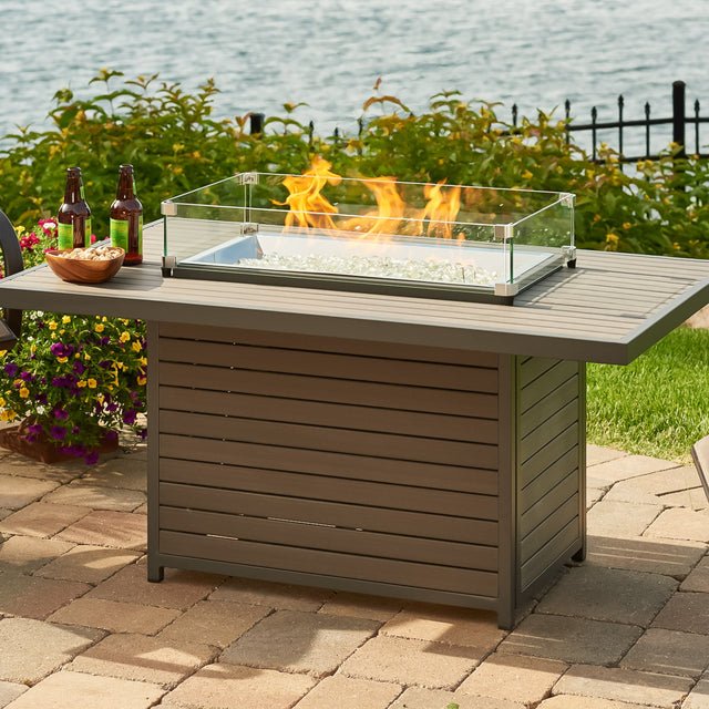 Brooks & Kenwood Brooks Fire Table w/ Taupe Composite Top and Base - BRK - 1224 - Terrace Level