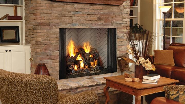 Heatilator Birmingham 50" Radiant Heat Wood Burning Fireplace BIR50 - B - Terrace Level