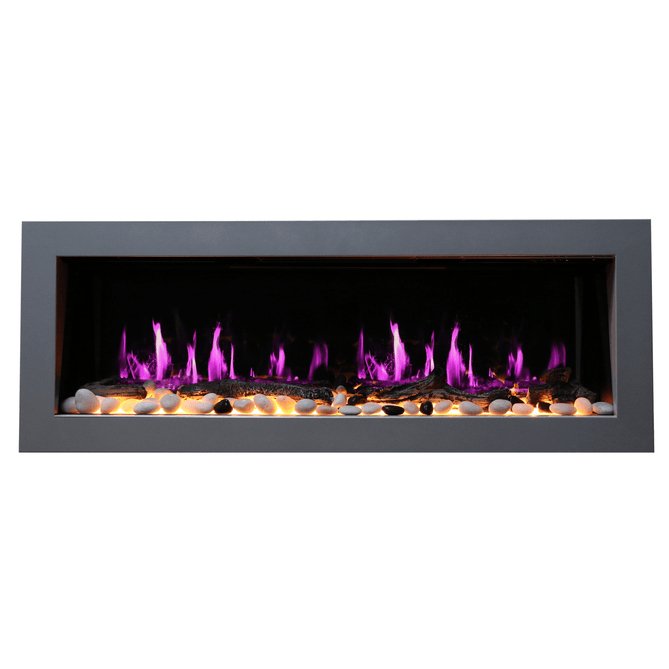 Litedeer Homes Latitude II 58" Seamless Push - in Electric Fireplace - ZEF58V - Terrace Level