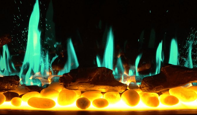 Litedeer Homes Latitude II 58" Seamless Push - in Electric Fireplace - ZEF58V - Terrace Level