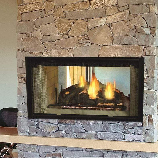 Majestic Designer See - Through 36" Wood - Burning Fireplace DSR36 - Terrace Level