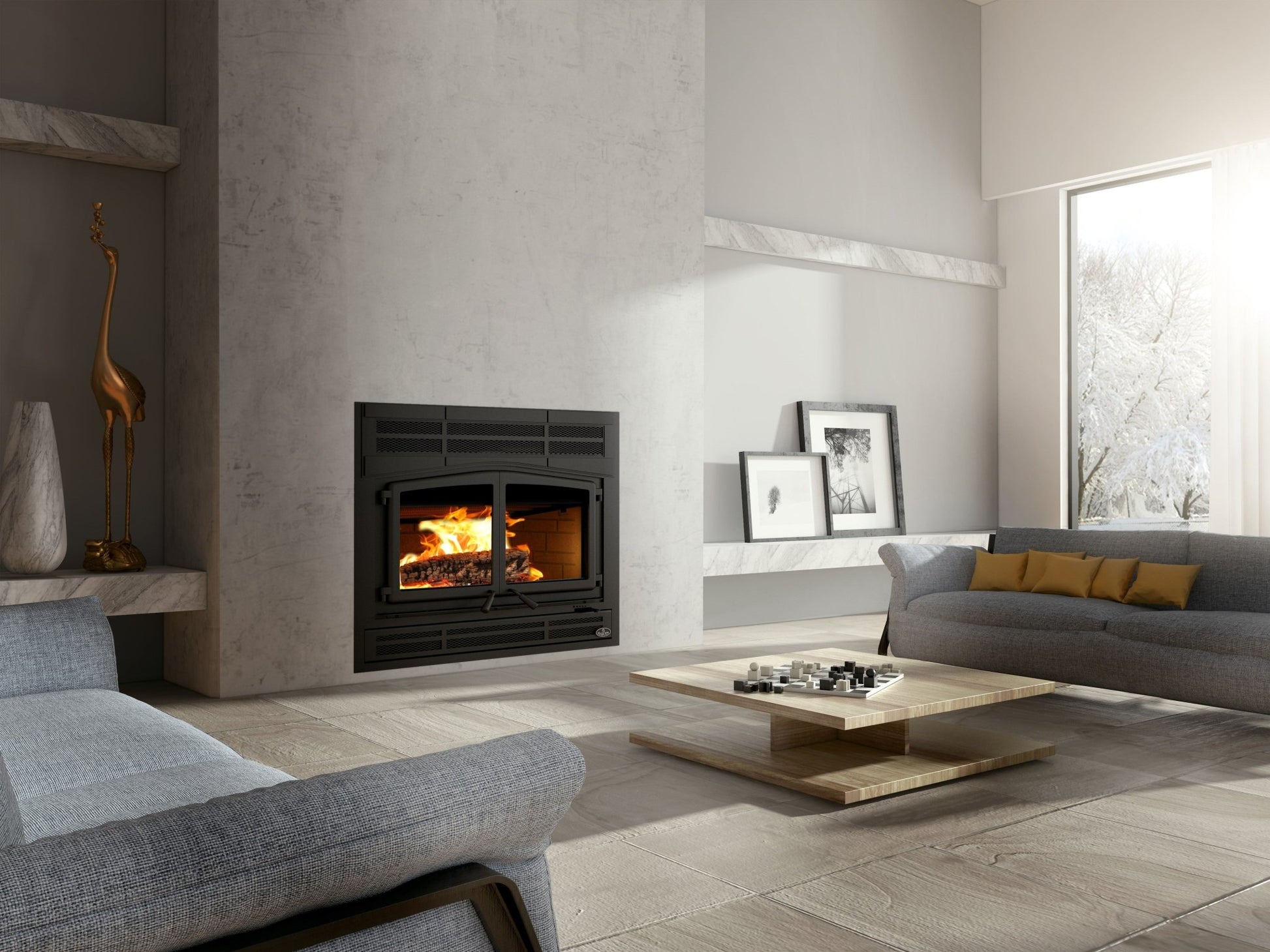 Osburn Horizon Fireplace w/ Heat Activated Variable Speed Blower (176 CFM) - OB04010 - Terrace Level