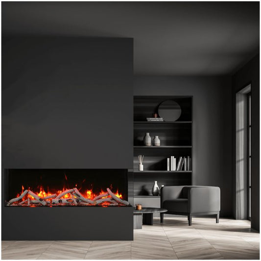 Remii Bay - Slim 3 Sided Smart Electric Fireplace - Bay - Slim - Terrace Level