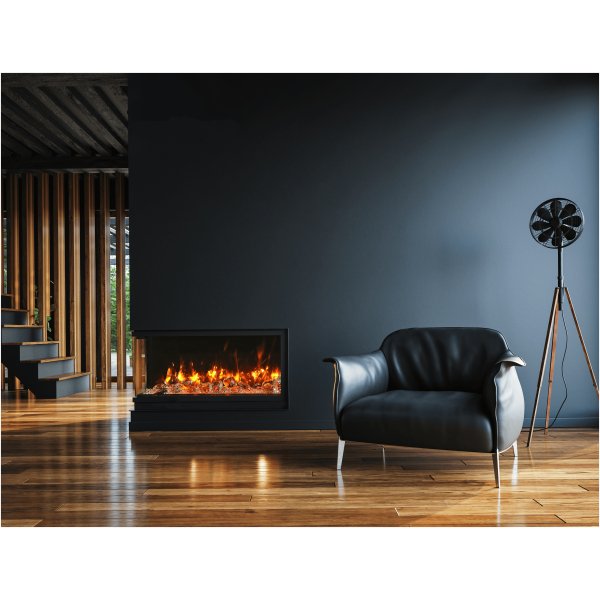 Remii Bay - Slim 3 Sided Smart Electric Fireplace - Bay - Slim - Terrace Level