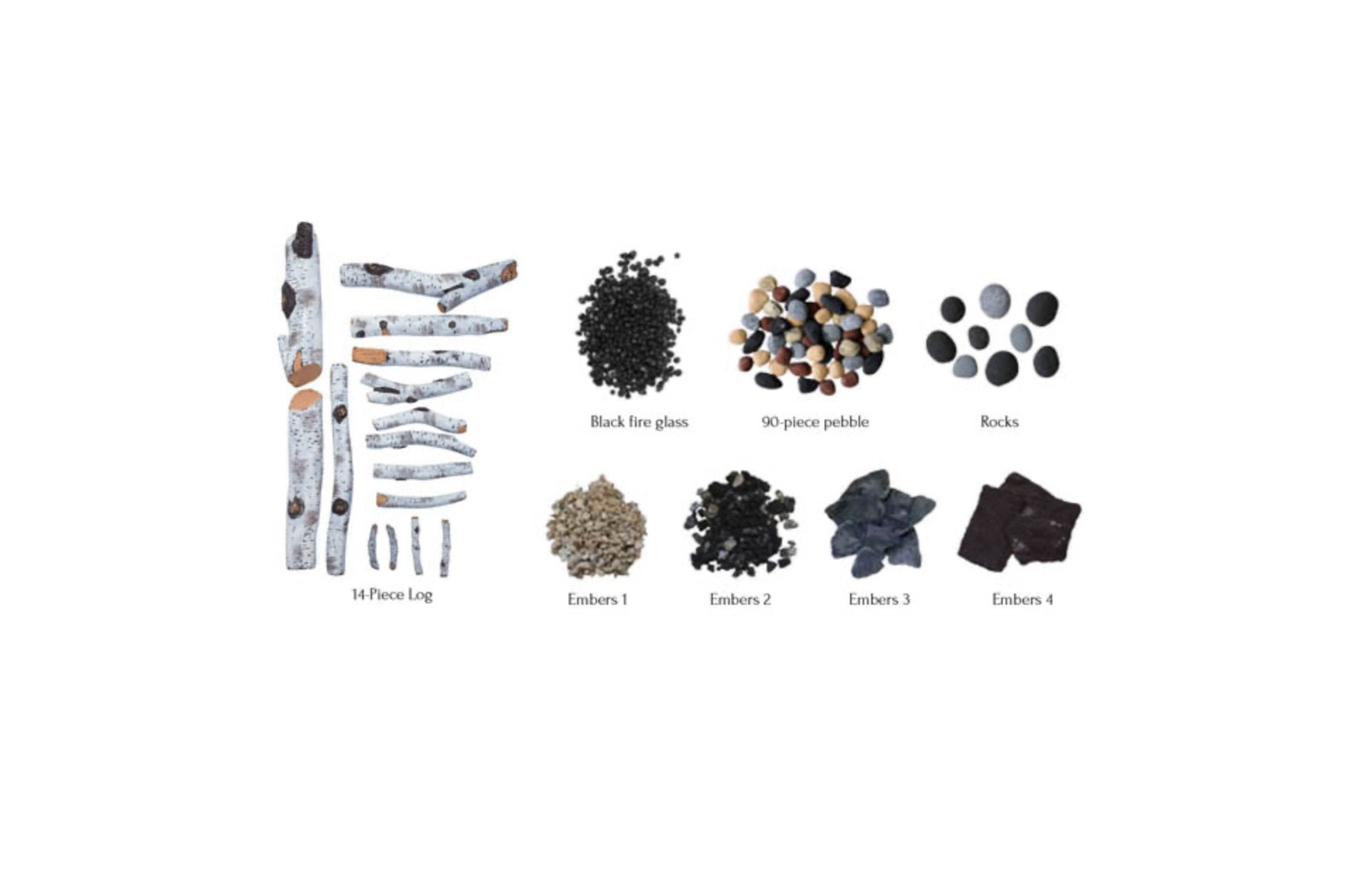 Sierra Flames Birch 15 Piece Deluxe Media Set - DESIGN - MEDIA - BIRCH - 15PCE - Terrace Level