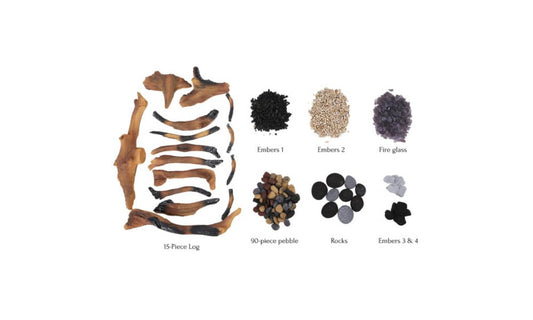 Sierra Flames Driftwood 15 Piece Deluxe Media Set - DESIGN - MEDIA - 15PCE - Terrace Level