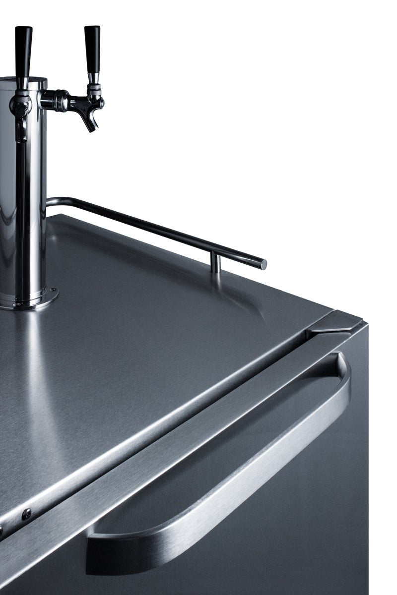 Summit Appliances Kegerator Twin Dispenser SS - 191815 - Terrace Level