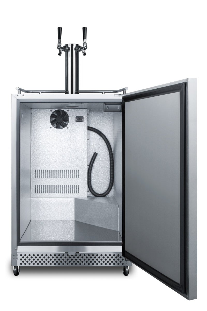 Summit Appliances Kegerator Twin Dispenser SS - 191815 - Terrace Level
