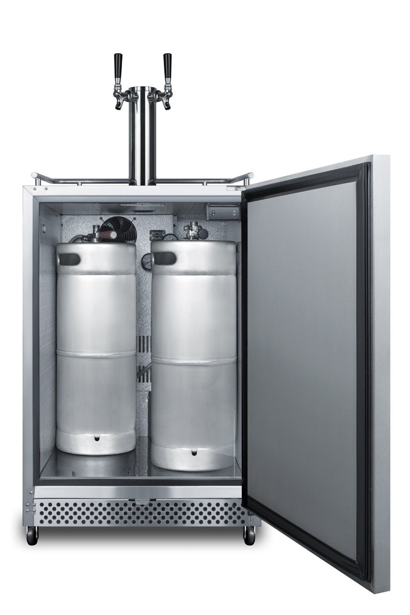 Summit Appliances Kegerator Twin Dispenser SS - 191815 - Terrace Level