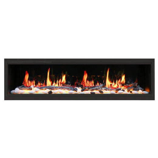 Litedeer Homes Latitude 65" Smart Electric Fireplace with App Driftwood Log & River Rock - ZEF65X