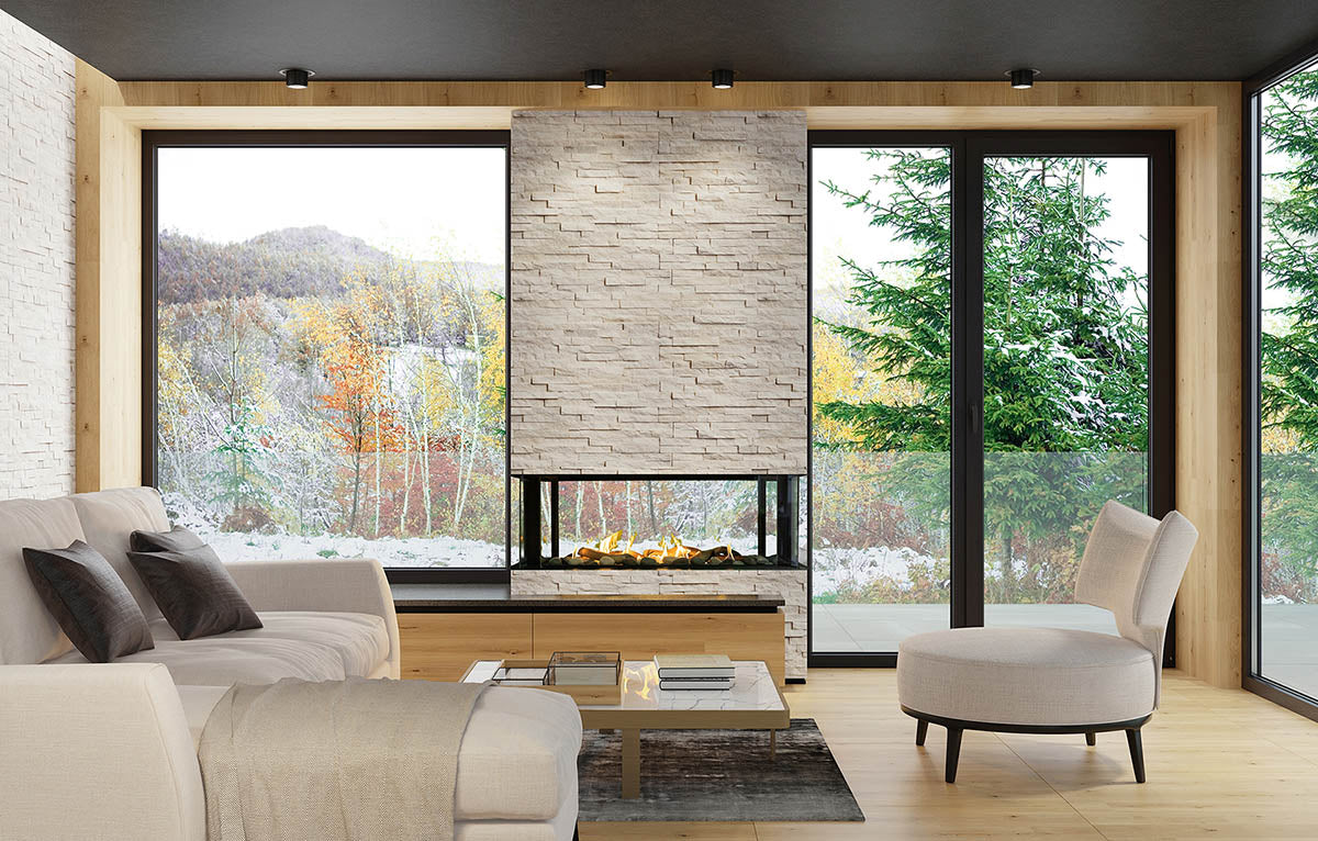 Lyon – 4 Sided See Through Gas Fireplace