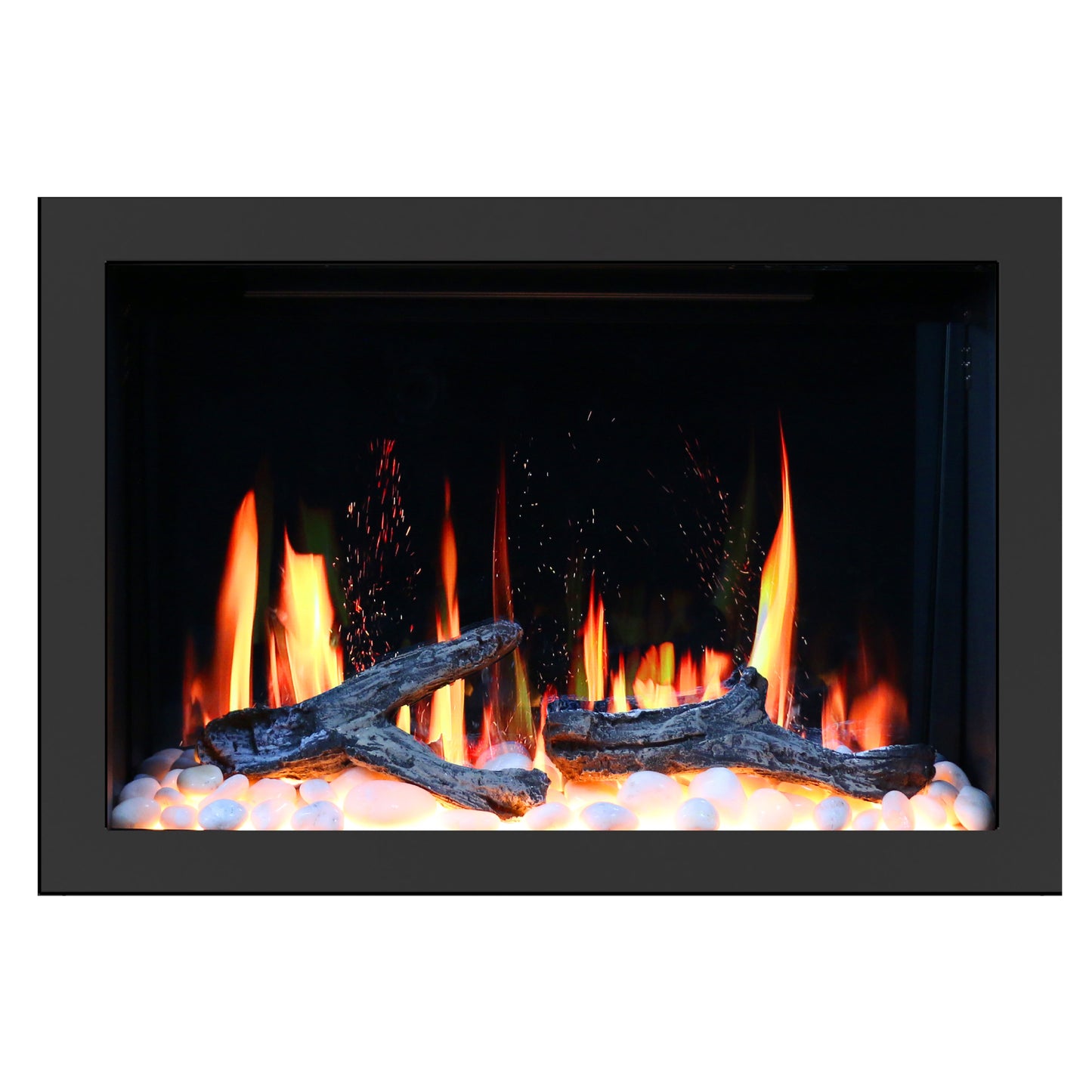 Litedeer Homes LiteStar 30 Inch 7/8 Inch Smart Electric Fireplace Inserts Black - ZEF38VCII