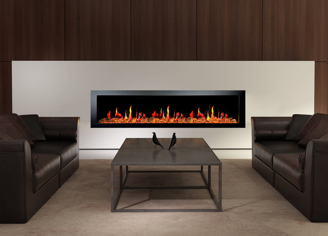 Litedeer Homes Latitude II 78 inch Wifi Smart Electric Fireplace with crackling - ZEF78VA