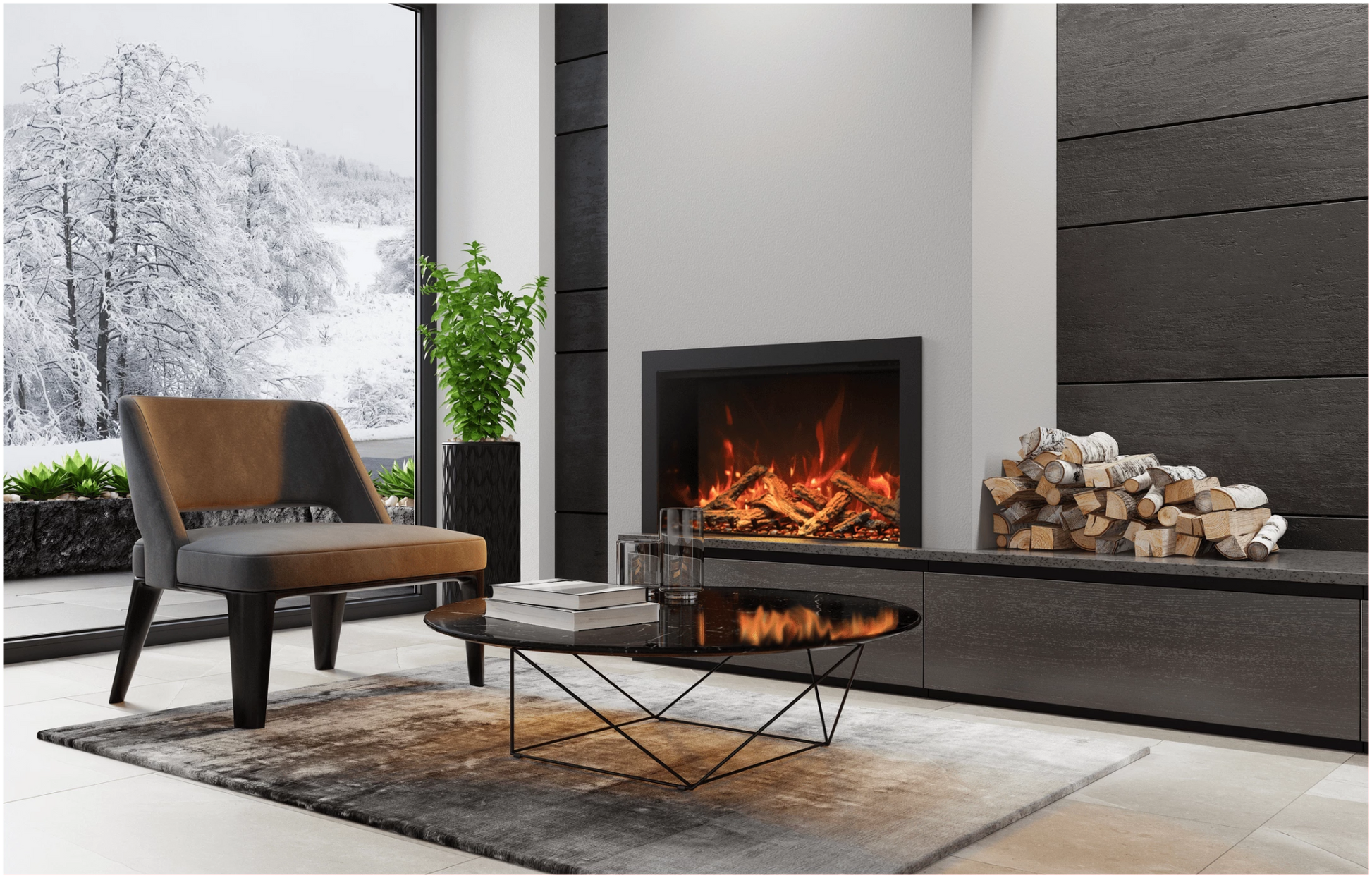 Amantii Electric Fireplace - TRD Bespoke - Terrace Level