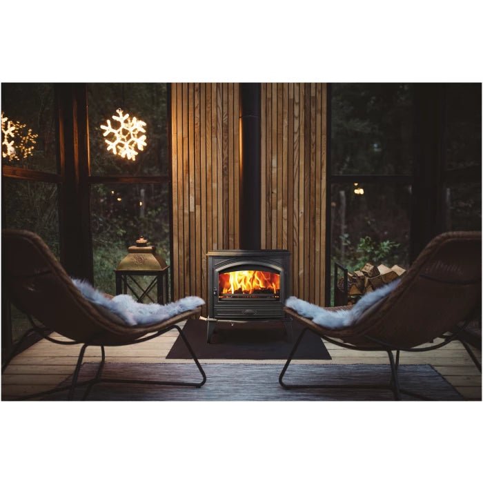 Amantii Lynwood W - 76 Wood Burning Stove - CAST - IRON - 1 - Terrace Level