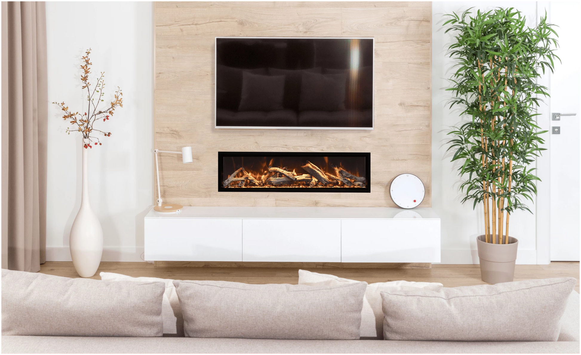 Amantii Symmetry Bespoke Xtra Tall Electric Fireplace - SYM - XT - BESPOKE - Terrace Level