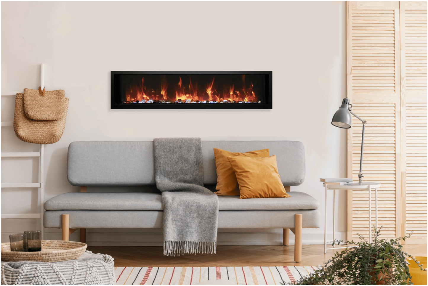 Amantii Symmetry Xtra Slim Smart Electric Fireplace - SYM - SLIM - Terrace Level