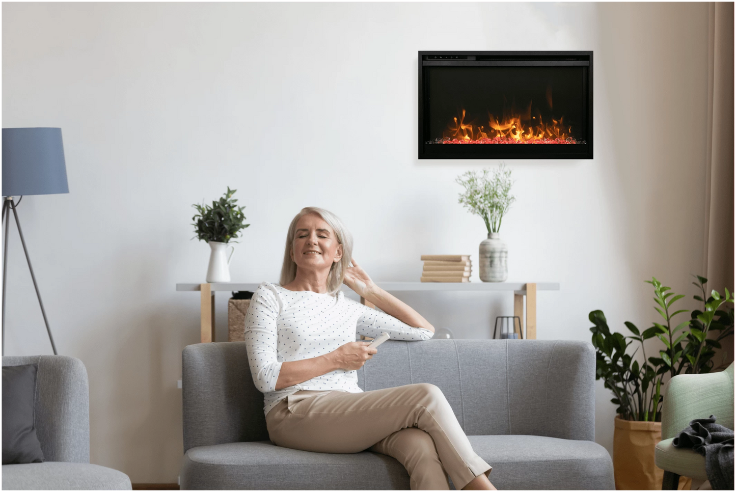 Amantii TRD Xtra Slim Electric Fireplace - TRD - XS - Terrace Level