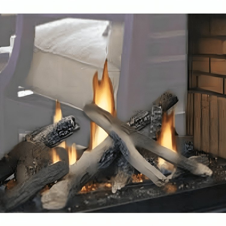 American Hearth 36 - Inch Campfire Log Set 12 piece and Fireplace Floor - LSU24SPF1 - Terrace Level