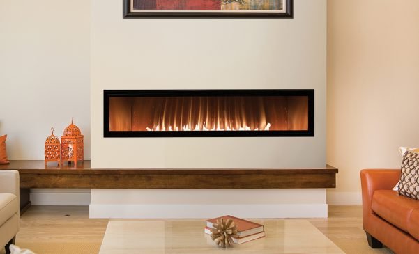 American Hearth 60 - Inch Boulevard Linear Fireplace IPI - VFLB - Terrace Level