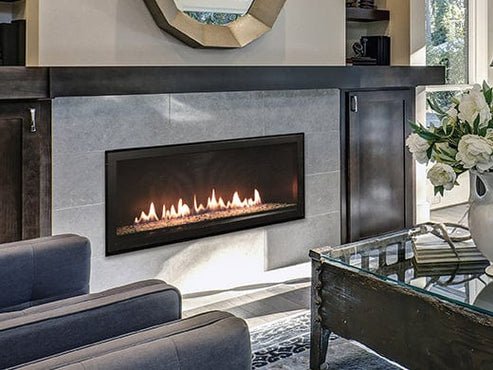 American Hearth Boulevard Contemporary Linear Fireplace IPI - DVLL - Terrace Level