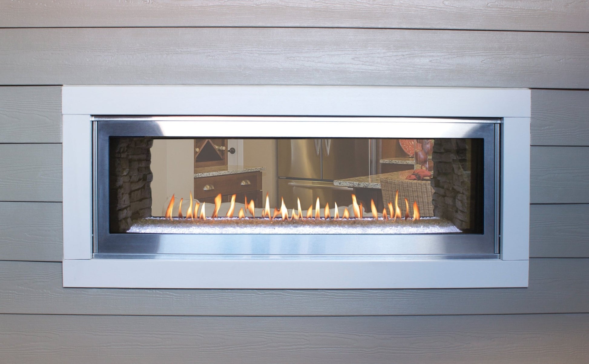 American Hearth Boulevard See - Through Fireplace IPI - DVLL48 - Terrace Level