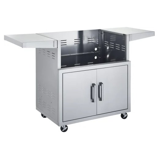 Broilmaster Premium Grills 34 Inch Cart with 2 doors and 2 fold - down side shelves - BSACT34 - Terrace Level