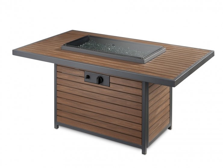 Brooks & Kenwood Fire Table w/ Brown Composite Top and Base - KW - 1224 - K - Terrace Level