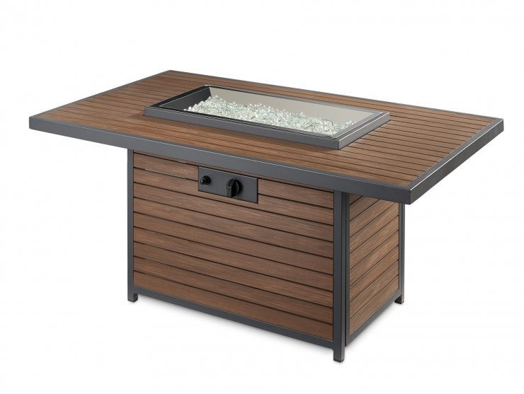 Brooks & Kenwood Fire Table w/ Brown Composite Top and Base - KW - 1224 - K - Terrace Level