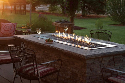 Carol Rose Linear Fire Pit Multicolor LED Lighting - OL - Terrace Level