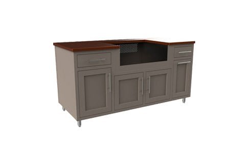 Challenger Coastal Kitchens 67.25 - Inch Designs Coastal Countertop with Door Style - CST - 67.25 - DDGW - Terrace Level