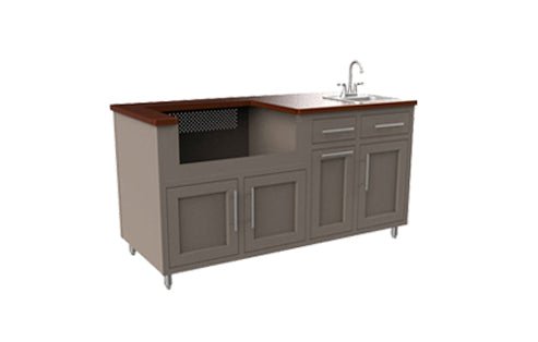 Challenger Coastal Kitchens 67.25 - Inch Designs Coastal Countertop with Door Style - CST - 67.25 - GWS - Terrace Level