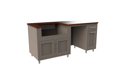 Challenger Coastal Kitchens 73.5 - Inch Designs Coastal Countertop with Door Style - CST - 73.5 - GRW - Terrace Level