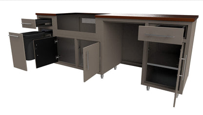 Challenger Coastal Kitchens 8’ Grill Islands with Color - Matched Toe Kick Packages CST - 93.125 - Terrace Level