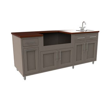 Challenger Coastal Kitchens 80.875 - Inch Designs Coastal Countertop with Door Style - CST - 80.875 - WGDDS - Terrace Level