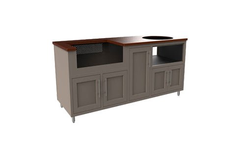 Challenger Coastal Kitchens 83 - Inch Designs Coastal Countertop with Door Style - CGT - 83 - GDK - Terrace Level