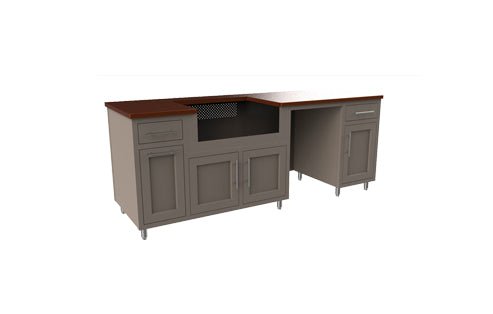 Challenger Coastal Kitchens 90.125 - Inch Designs Coastal Countertop with Door Style - CST - 90.125 - WGRDD - Terrace Level