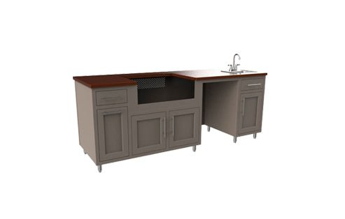 Challenger Coastal Kitchens 90.125 - Inch Designs Coastal Countertop with Door Style - CST - 90.125 - WGRS - Terrace Level