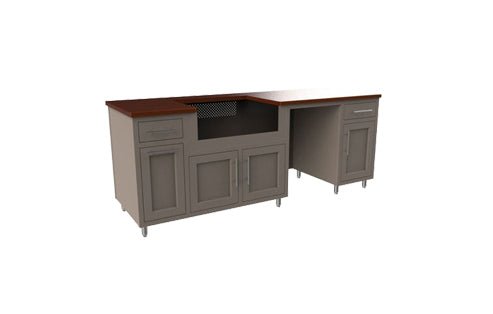 Challenger Coastal Kitchens 93.125 - Inch Designs Coastal Countertop with Door Style - CST - 93.125 - WGRDD - Terrace Level