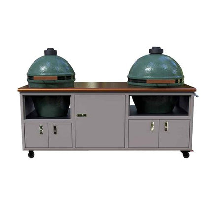 Challenger Designs 76" Large Double Torch Kamado Grill Carts - 17CGC - 76DB - LG - Terrace Level