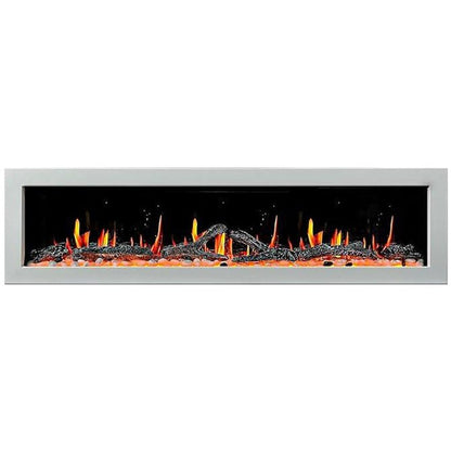 Litedeer Homes Gloria II 68" Smart Electric Fireplace with App Driftwood Log & River Rock - ZEF68XW - Terrace Level