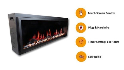 Litedeer Homes Latitude 45" Ultra Slim Built - in Electric Fireplace - ZEF45X - Terrace Level