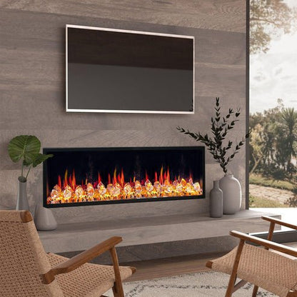 Litedeer Homes Latitude 55" Ultra Slim Built - in Electric Fireplace - ZEF55V - Terrace Level