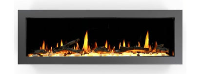 Litedeer Homes Latitude II 48" Smart Wall Mount Electric Fireplace with App Driftwood Log & River Rock - ZEF48X - Terrace Level