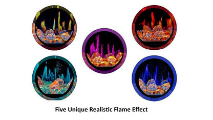 Litedeer Homes Latitude II 48" Smart Wall Mounted Electric Fireplace with APP Diamond - like Crystal - ZEF48XC - Terrace Level