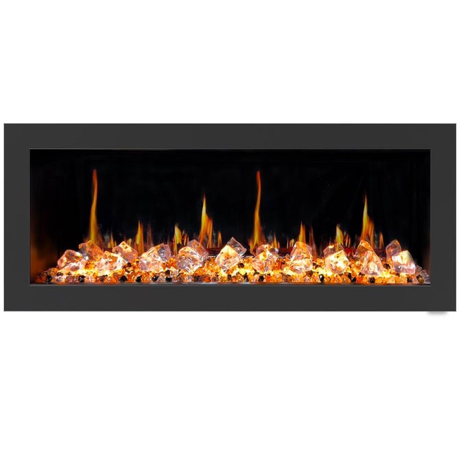 Litedeer Homes Latitude II 48" Smart Wall Mounted Electric Fireplace with APP Diamond - like Crystal - ZEF48XC - Terrace Level