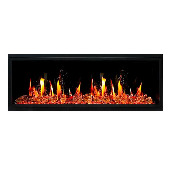 Litedeer Homes Latitude II 58" Smart Wall Mounted Electric Fireplace with APP Reflective Amber Glass - ZEF58VA - Terrace Level