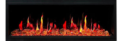 Litedeer Homes Latitude II 58" Smart Wall Mounted Electric Fireplace with APP Reflective Amber Glass - ZEF58VA - Terrace Level